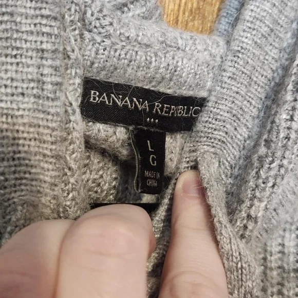 Banana Republic Alpaca Cozy Knit Hooded Sweater Size L - Picture 5 of 8